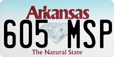 AR license plate 605MSP