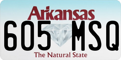 AR license plate 605MSQ