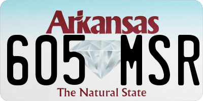 AR license plate 605MSR