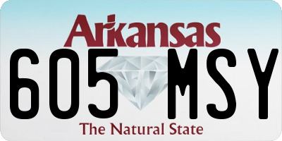 AR license plate 605MSY
