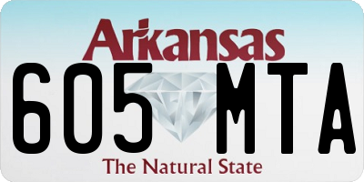 AR license plate 605MTA
