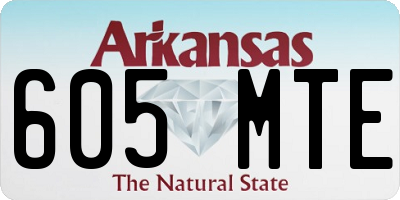AR license plate 605MTE