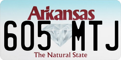 AR license plate 605MTJ
