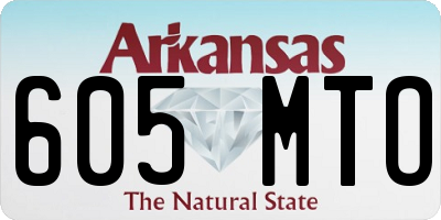 AR license plate 605MTO