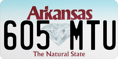 AR license plate 605MTU