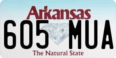 AR license plate 605MUA
