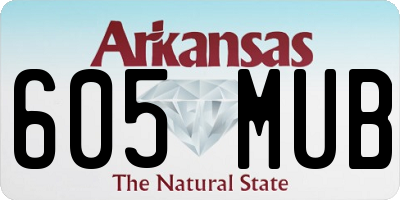 AR license plate 605MUB
