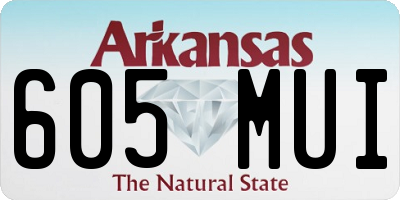 AR license plate 605MUI