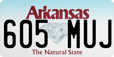 AR license plate 605MUJ