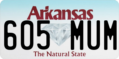 AR license plate 605MUM