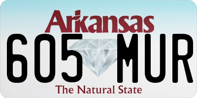 AR license plate 605MUR
