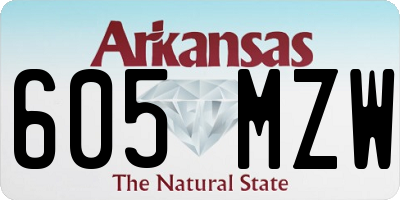 AR license plate 605MZW