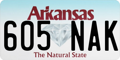AR license plate 605NAK