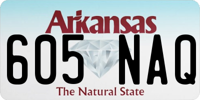 AR license plate 605NAQ