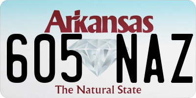AR license plate 605NAZ