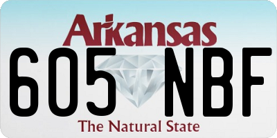 AR license plate 605NBF