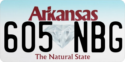 AR license plate 605NBG
