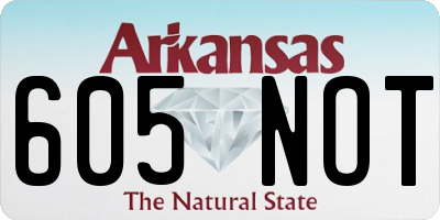 AR license plate 605NOT