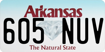 AR license plate 605NUV