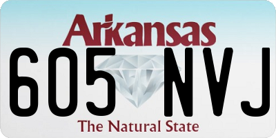 AR license plate 605NVJ