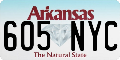 AR license plate 605NYC