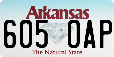 AR license plate 605OAP