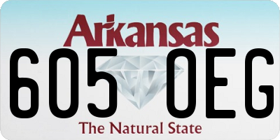 AR license plate 605OEG