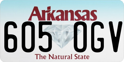 AR license plate 605OGV