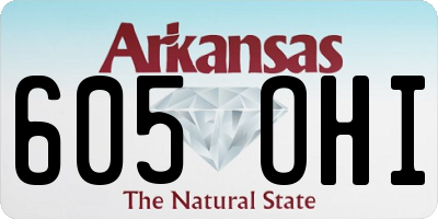 AR license plate 605OHI