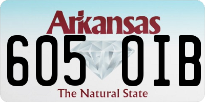AR license plate 605OIB