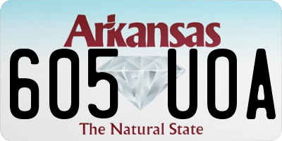 AR license plate 605UOA