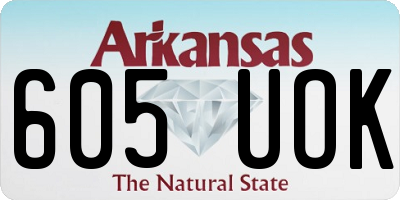 AR license plate 605UOK