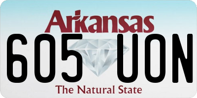 AR license plate 605UON
