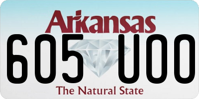 AR license plate 605UOO