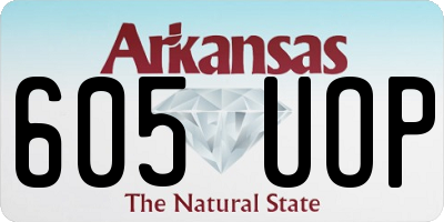 AR license plate 605UOP
