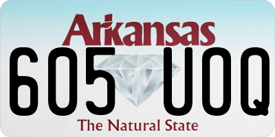AR license plate 605UOQ