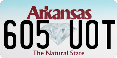 AR license plate 605UOT