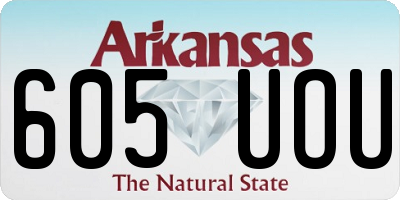 AR license plate 605UOU