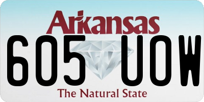 AR license plate 605UOW