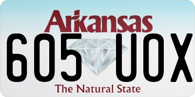 AR license plate 605UOX