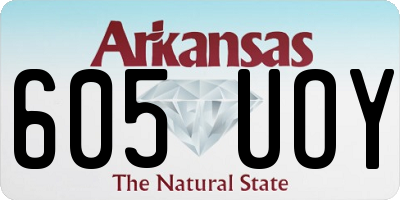 AR license plate 605UOY