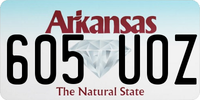 AR license plate 605UOZ