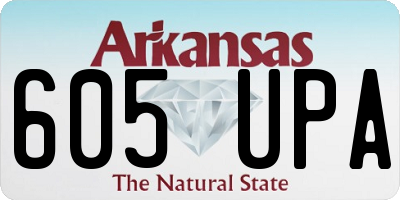 AR license plate 605UPA