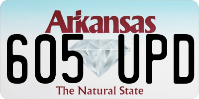 AR license plate 605UPD