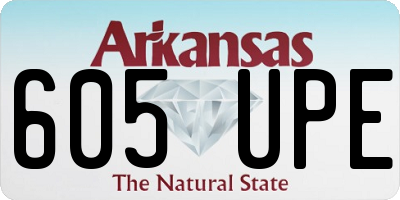 AR license plate 605UPE