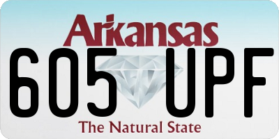 AR license plate 605UPF