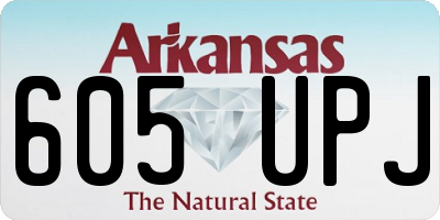 AR license plate 605UPJ