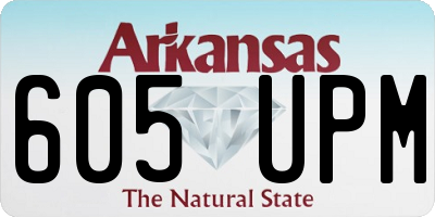 AR license plate 605UPM