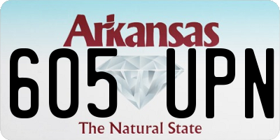 AR license plate 605UPN