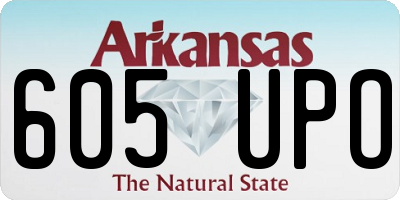 AR license plate 605UPO